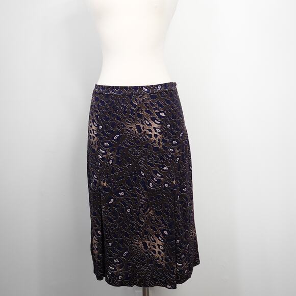 Tory Burch Animal Print Knee Length Skirt leopard print cheetah XS - Picture 7 of 13